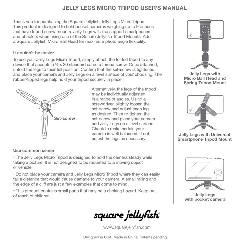Square Jellyfish Jelly Legs micro tripod user manual