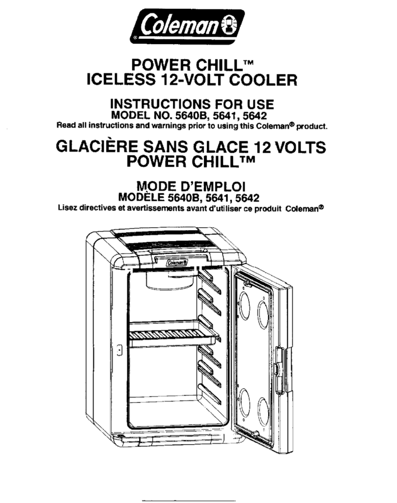 Coleman Power Chill 5640B ICELESS User manual