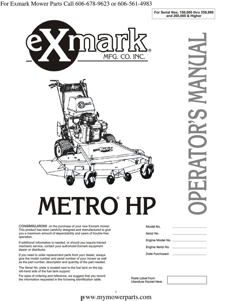 Exmark Metro HP User manual Exmark Metro HP User manual