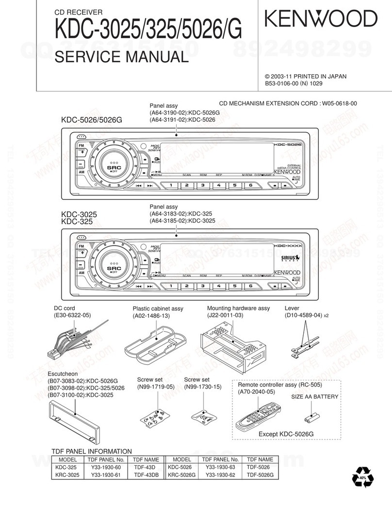 Kenwood KDC-3025 User manual