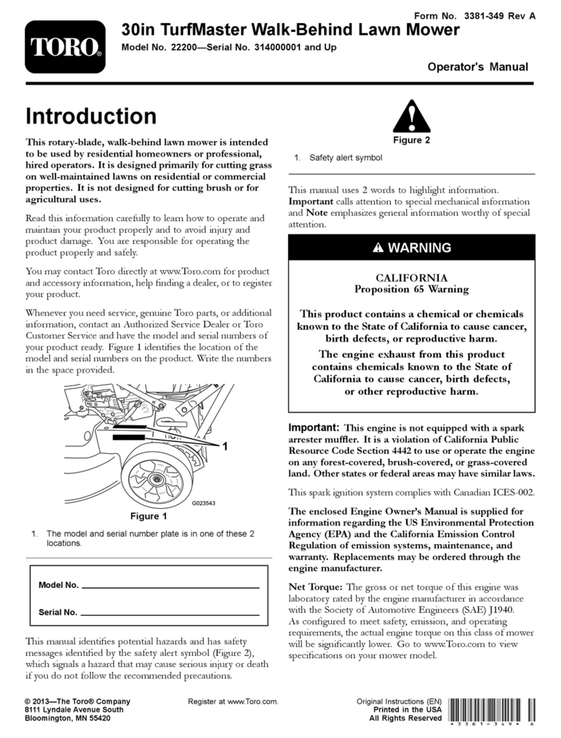Toro TurfMaster 22200 User manual Toro TurfMaster 22200 User manual