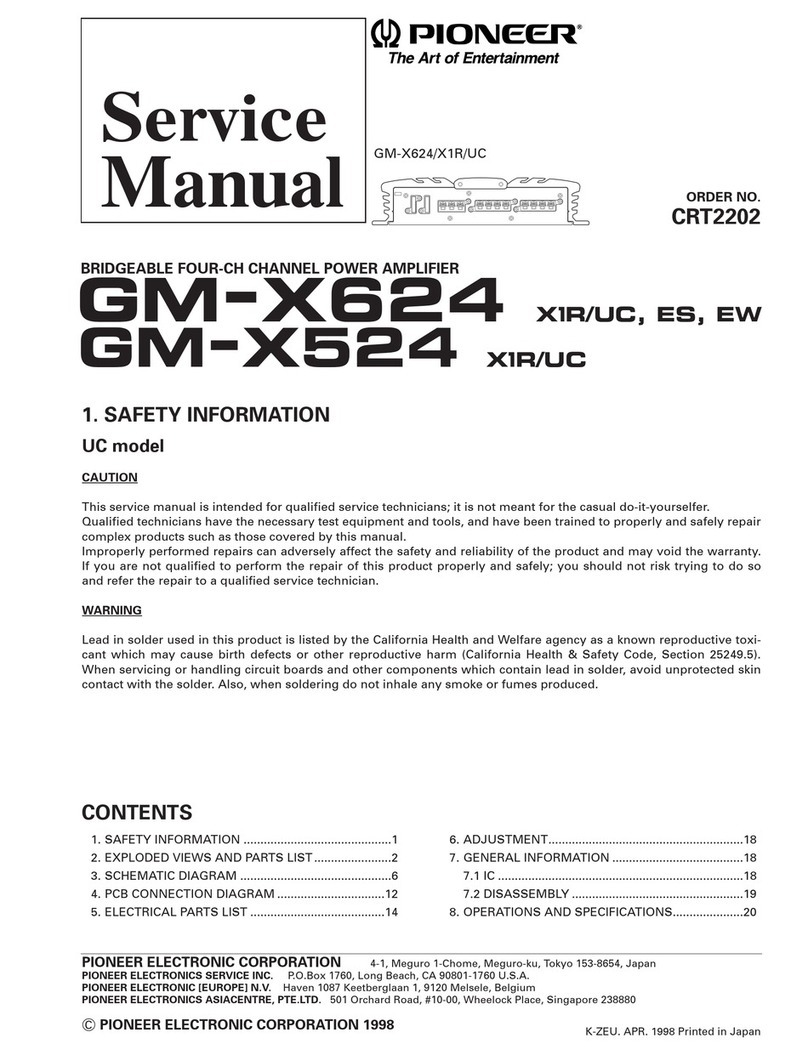 Pioneer GM-X624 Service manual