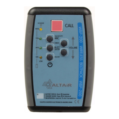 Altair WBP-200 owner's manual