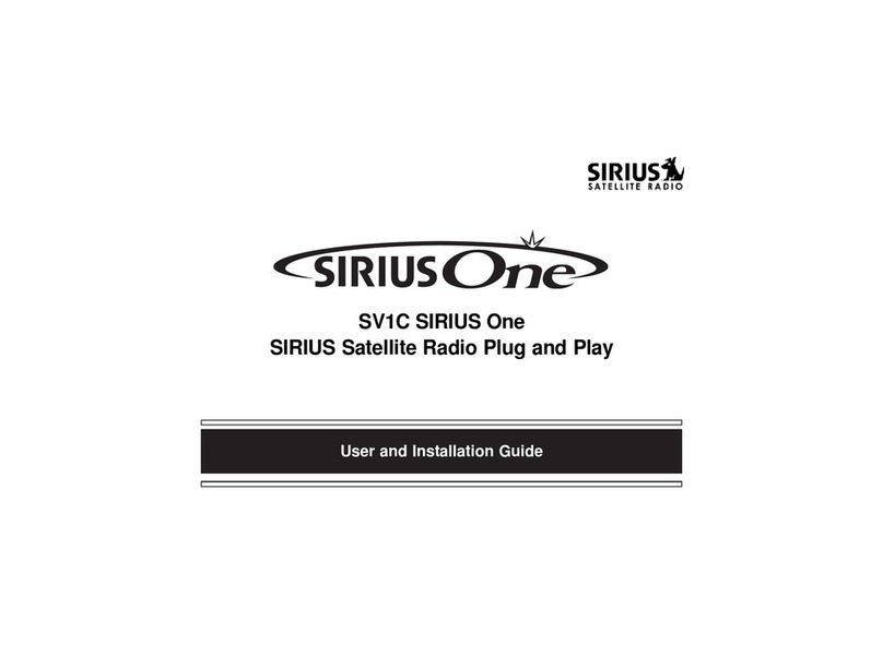 Sirius Satellite Radio SV1C  One User and installation guide