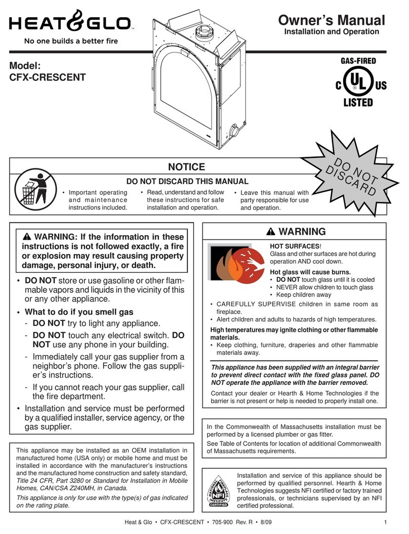 Heat & Glo CFX-CRESCENT owner's manual