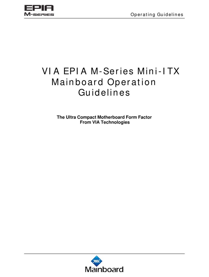 VIA Mainboard VIA EPIA M-Series Mini-ITX Operation guidelines