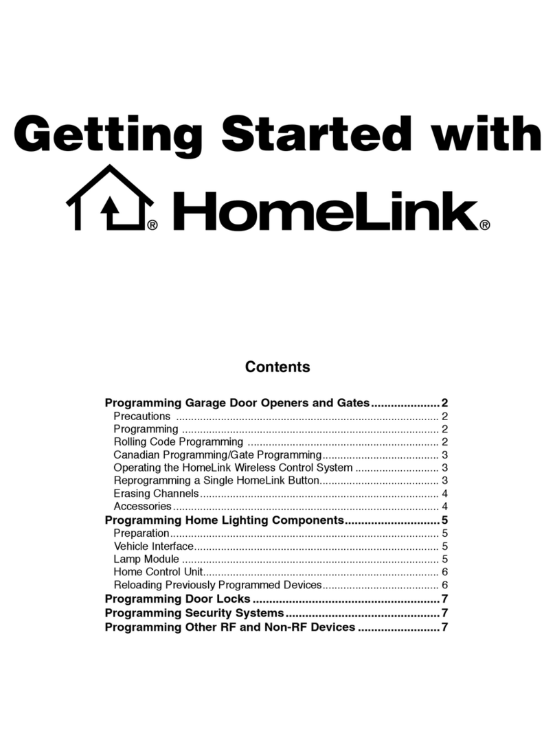 HomeLink Garage Door Openers and Gates User manual