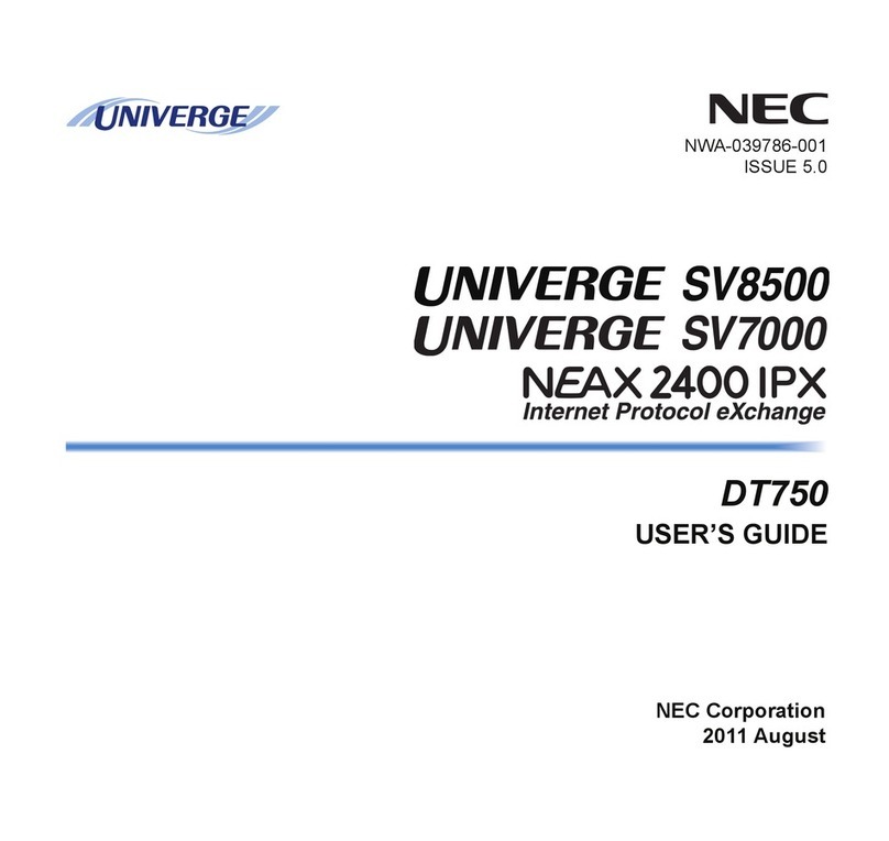 NEC DT750 User manual NEC DT750 User manual