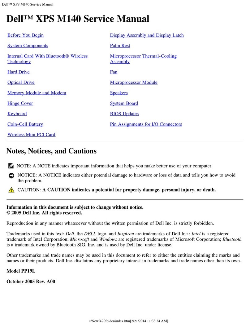 Dell XPS M140 User manual