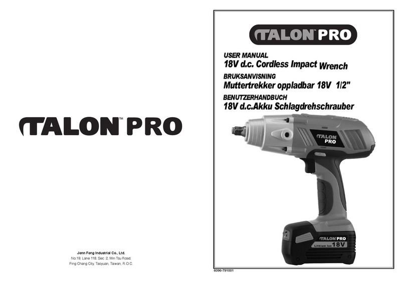 Talon Pro 18V d.c. Cordless Impact Wrench user manual