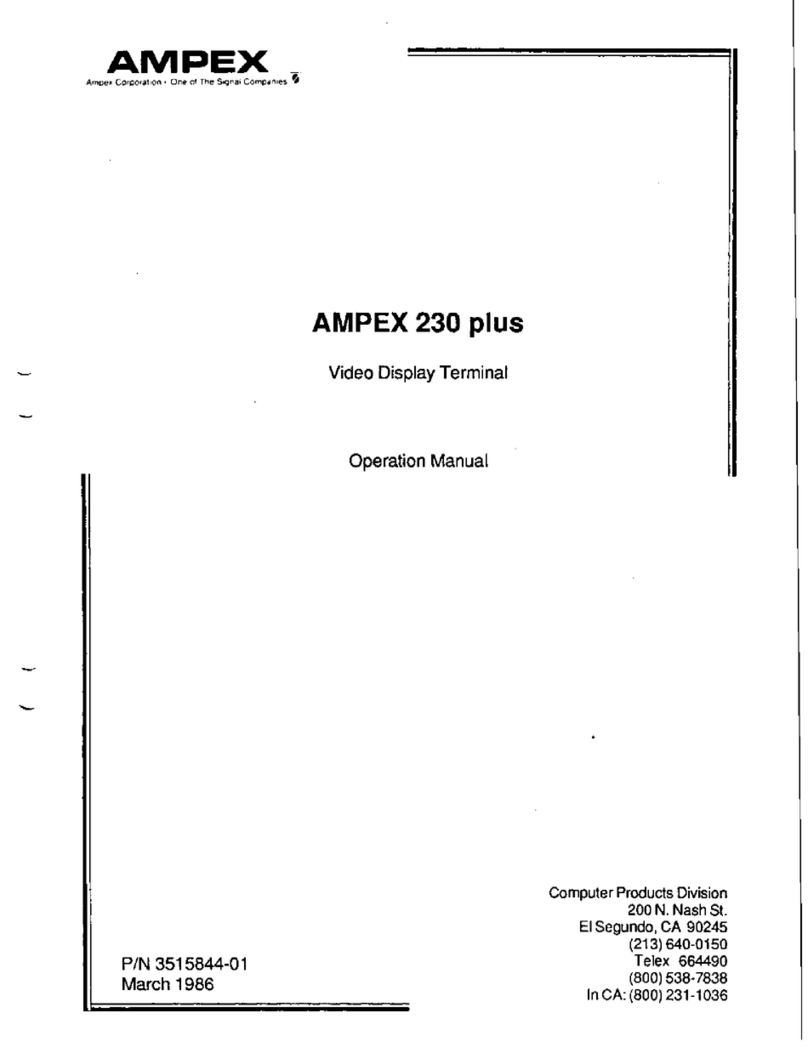 Ampex 230 plus Operation manual
