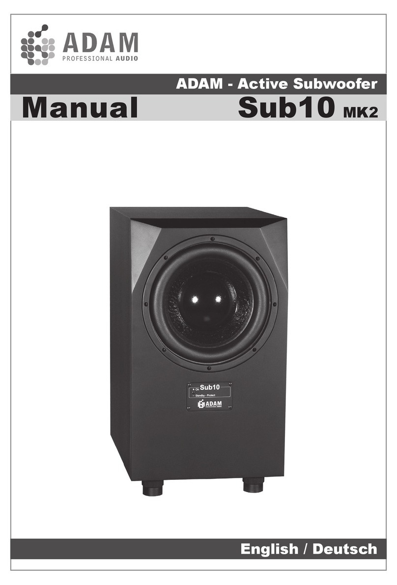 Adam Sub10 MK2 User manual