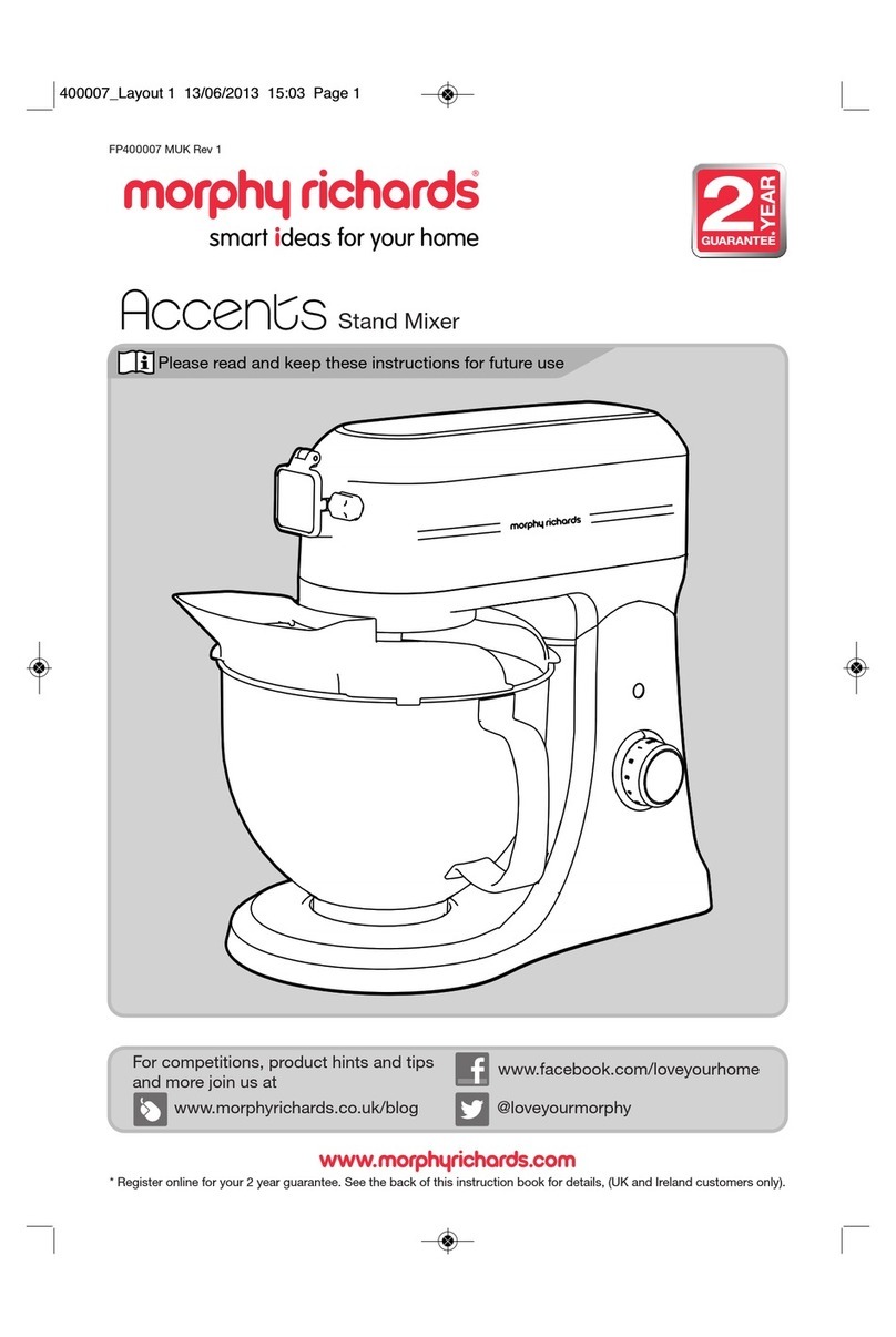 Morphy Richards Accents Instruction book