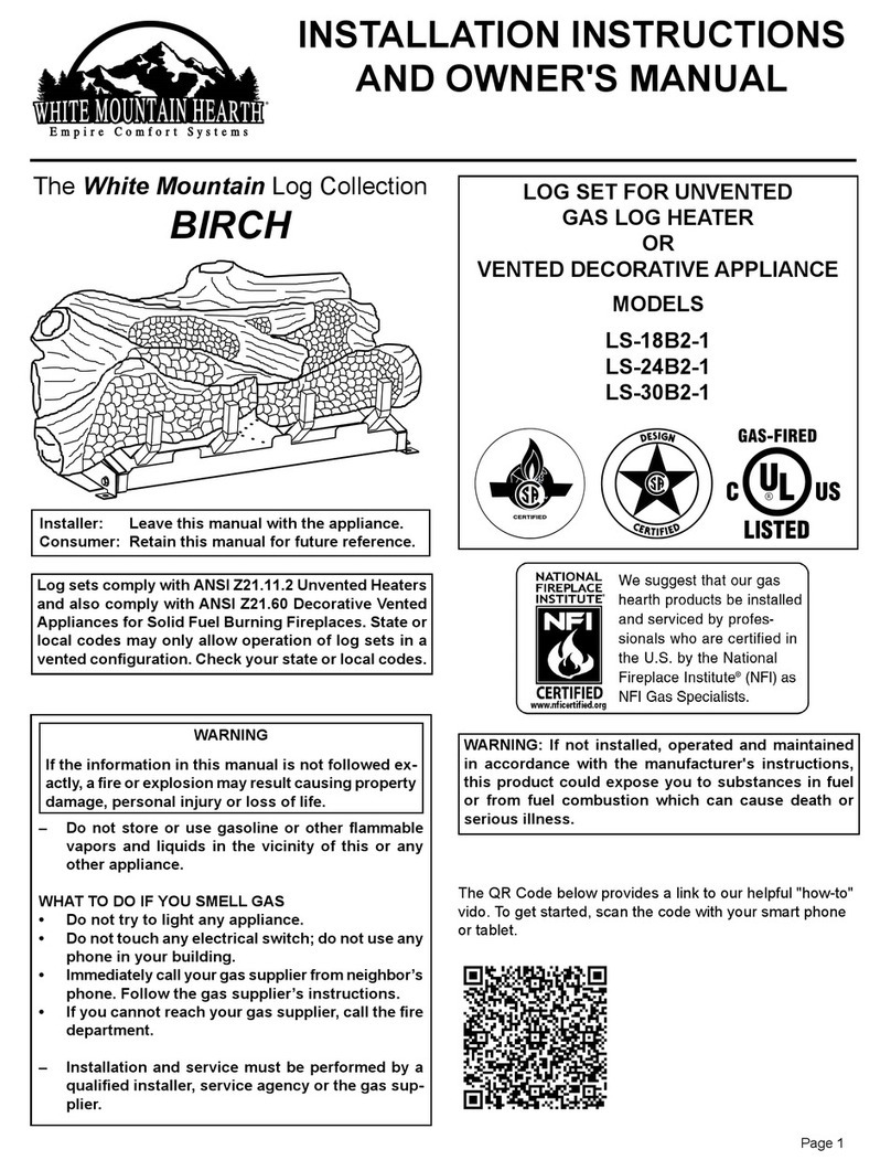White Mountain Hearth LS-18B2-1 Installation instructions