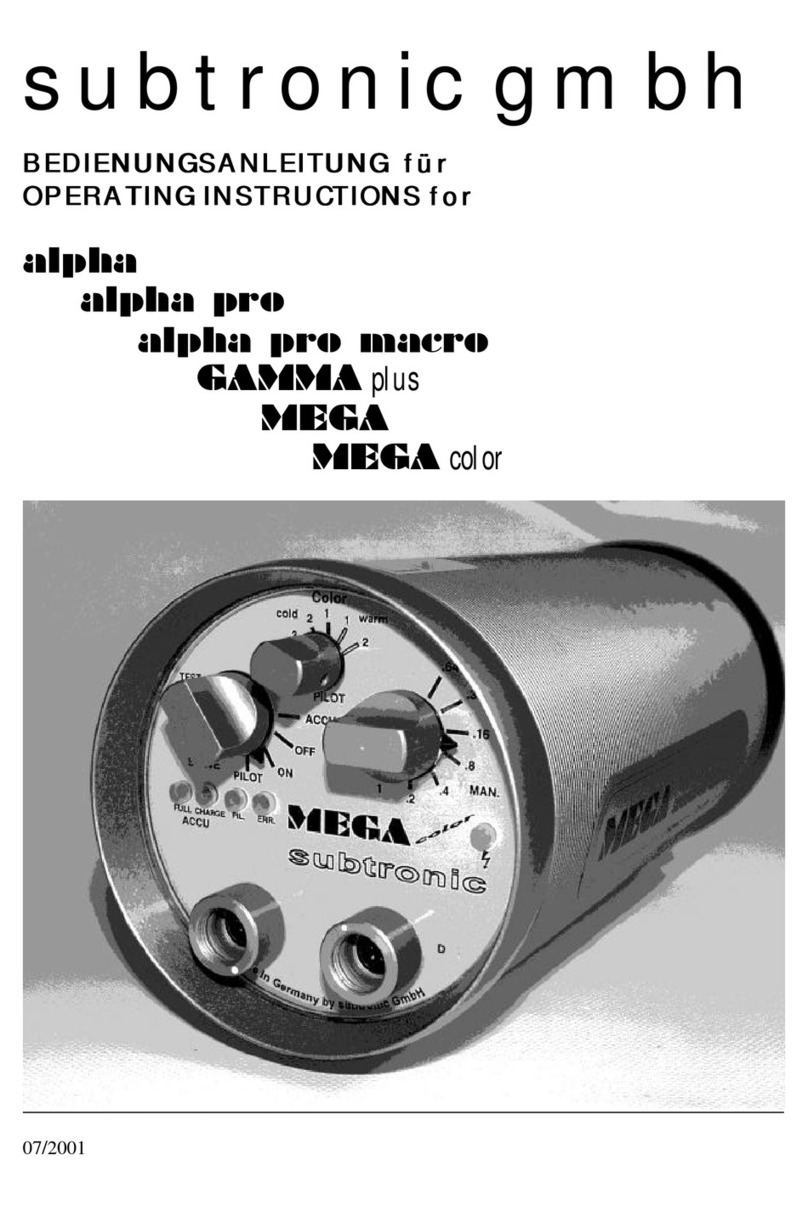 subtronic gmbh alpha operating instructions