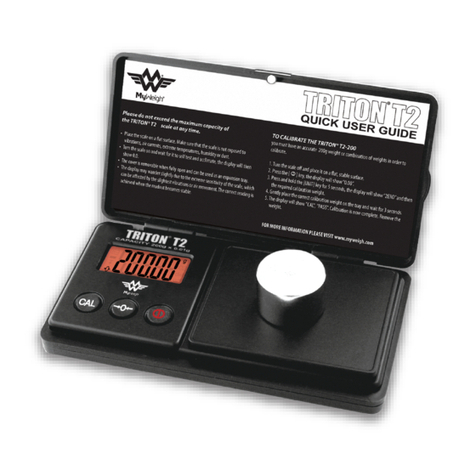 My Weigh Triton T2 User manual