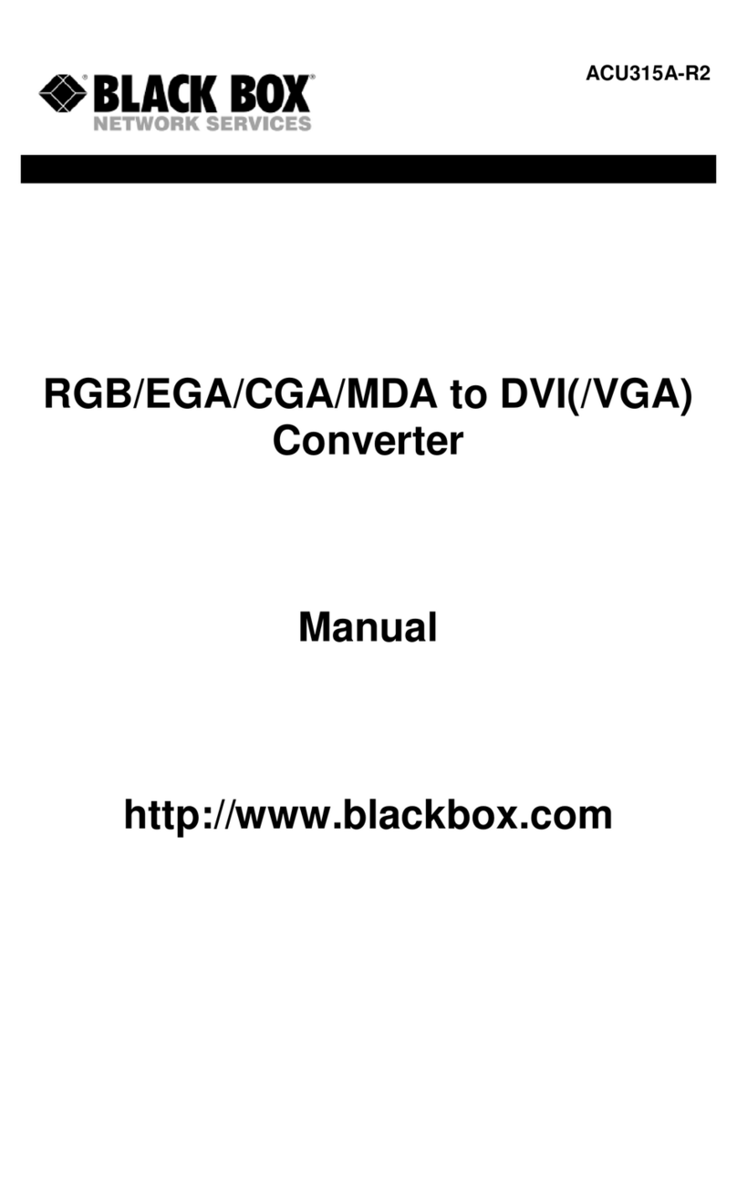 Black Box RGB/EGA/CGA/MDA to DVI(/VGA) Converter User manual