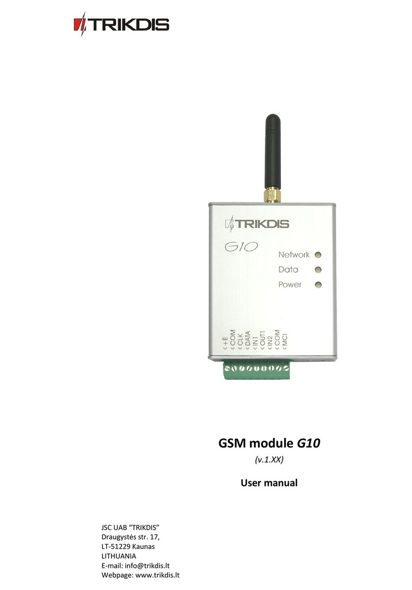 Trikdis G10 user manual