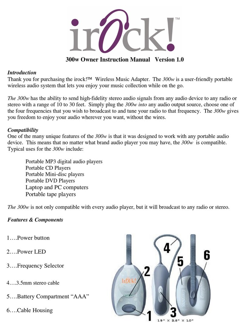 irock! 300w Owner's instruction manual
