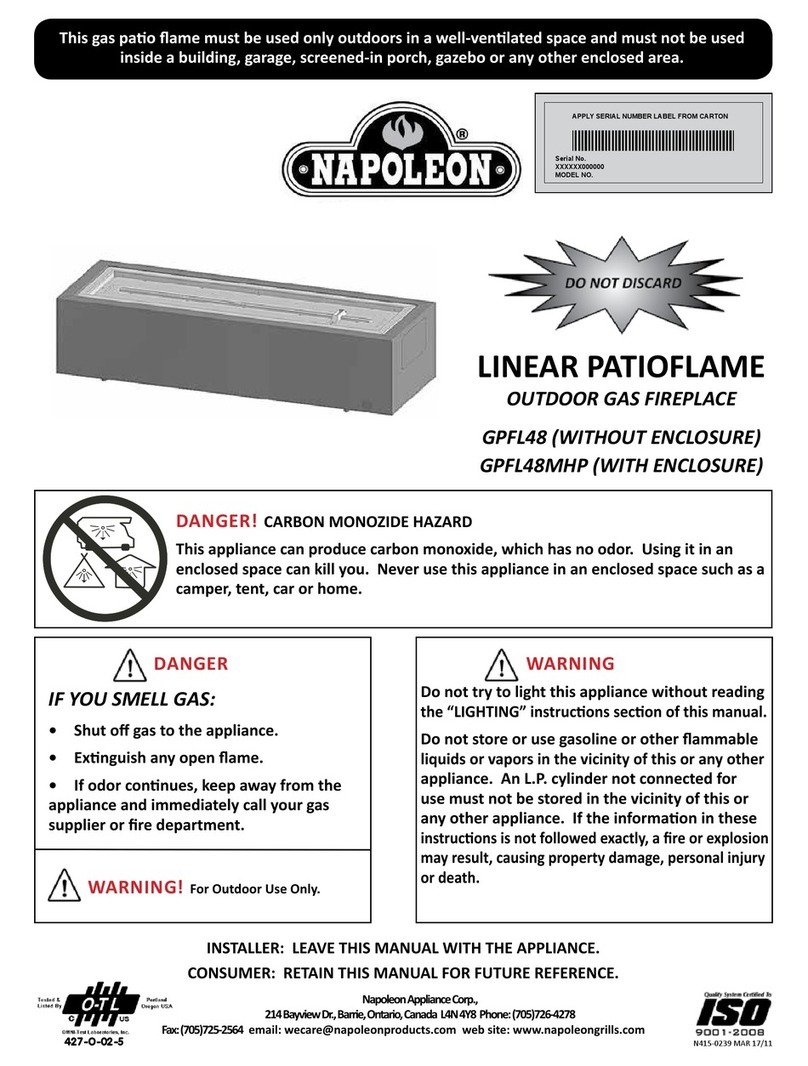 Napoleon LINEAR PATIOFLAME GPFL48MHP user guide
