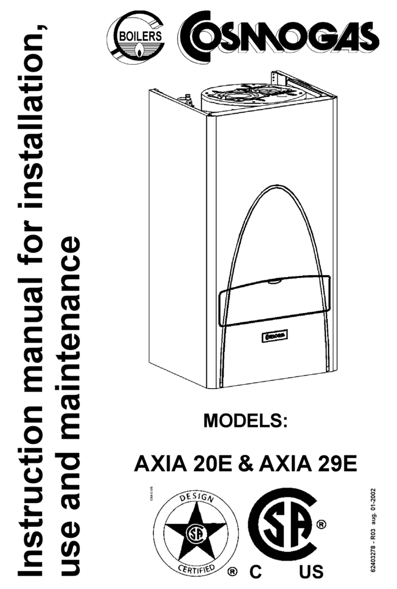 COSMOGAS AXIA 20E Installation and operating manual