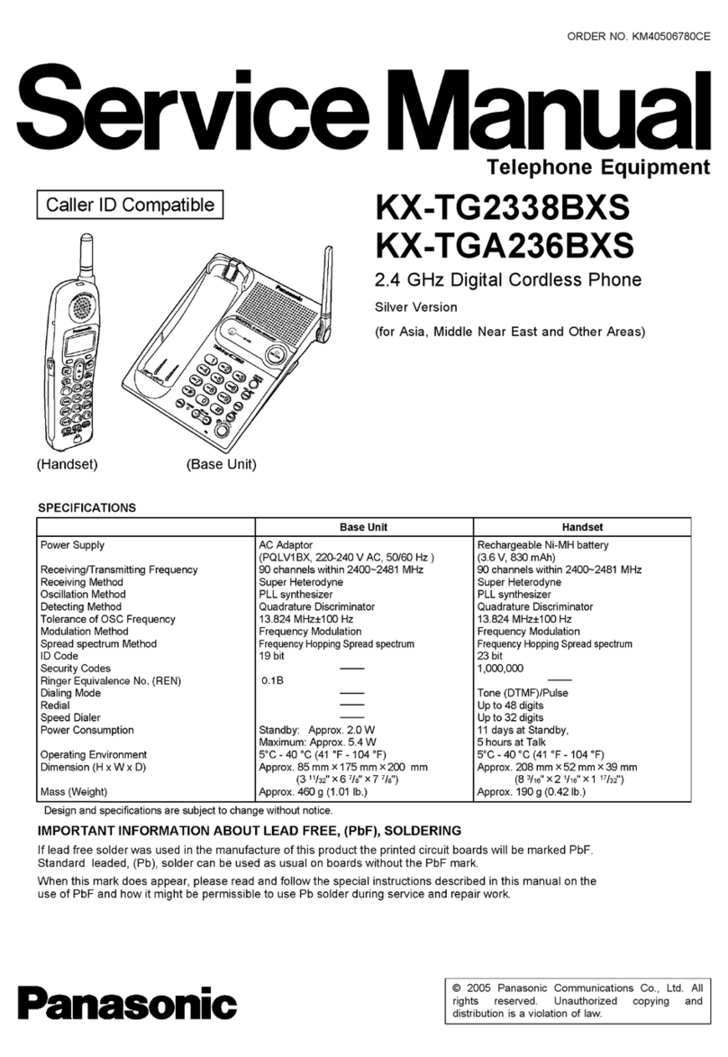 Panasonic KX-TG2338BXS User manual