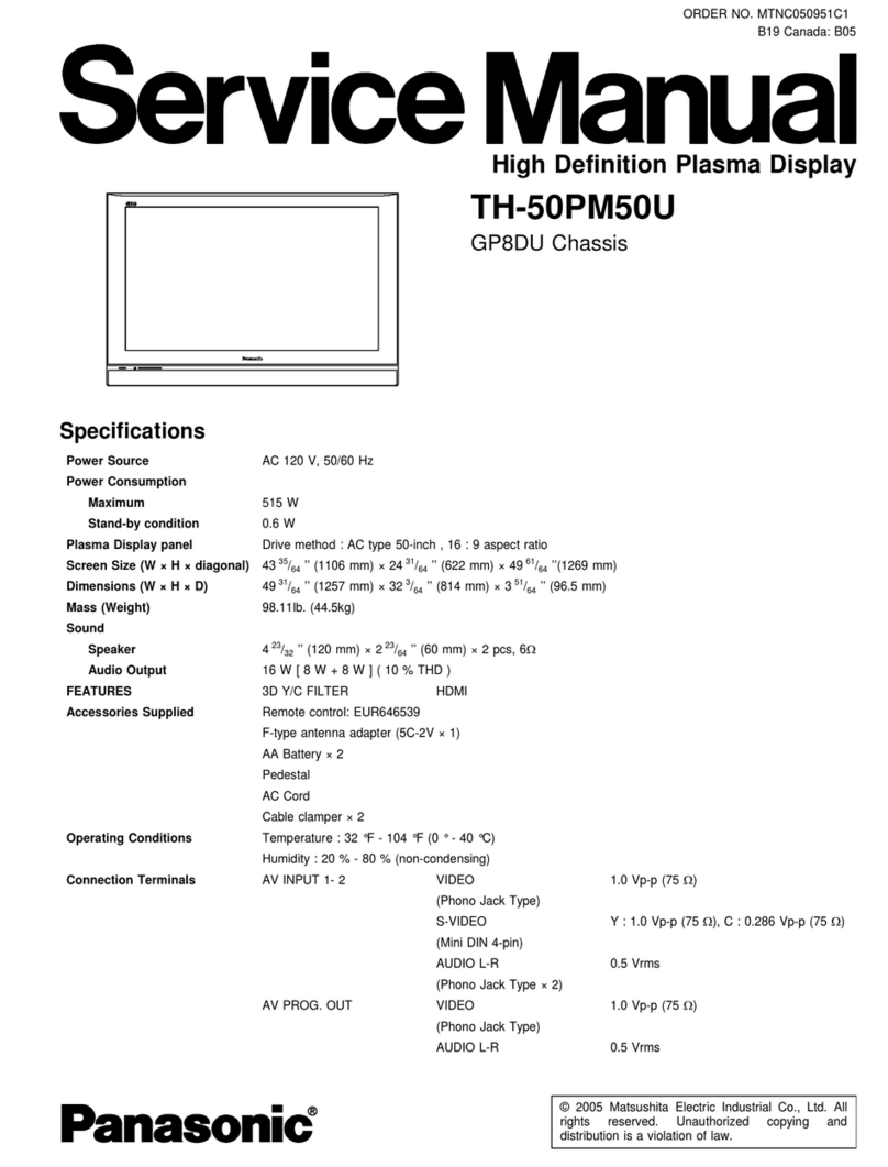 Panasonic TH-50PM50U User manual