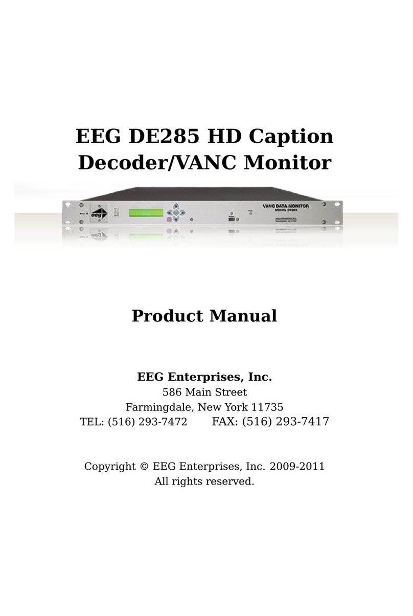 EEG DE285 HD product manual
