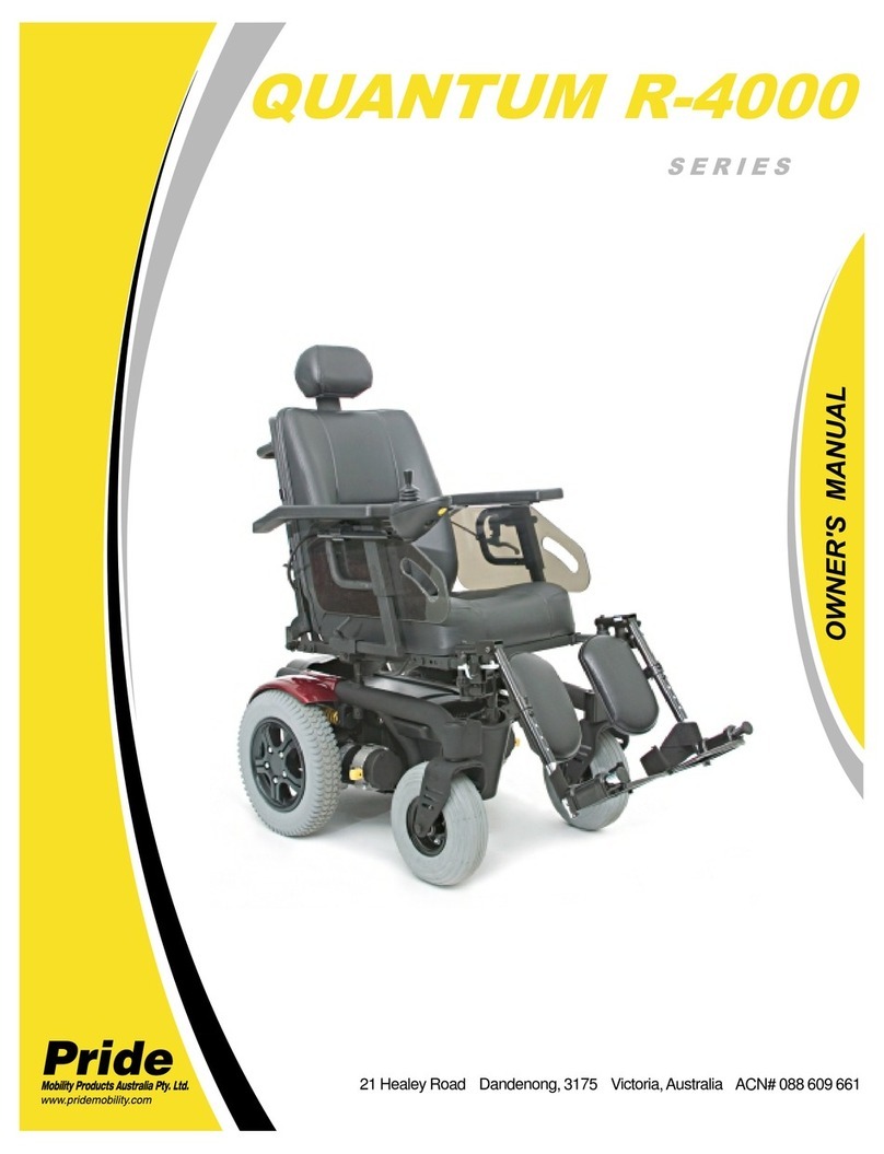 Pride Mobility REAR-WHEEL DRIVE POWER CHAIRS Quantum R-4000 User manual