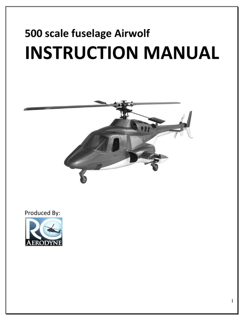 RO Aerodyne 500 scale fuselage Airwolf instruction manual