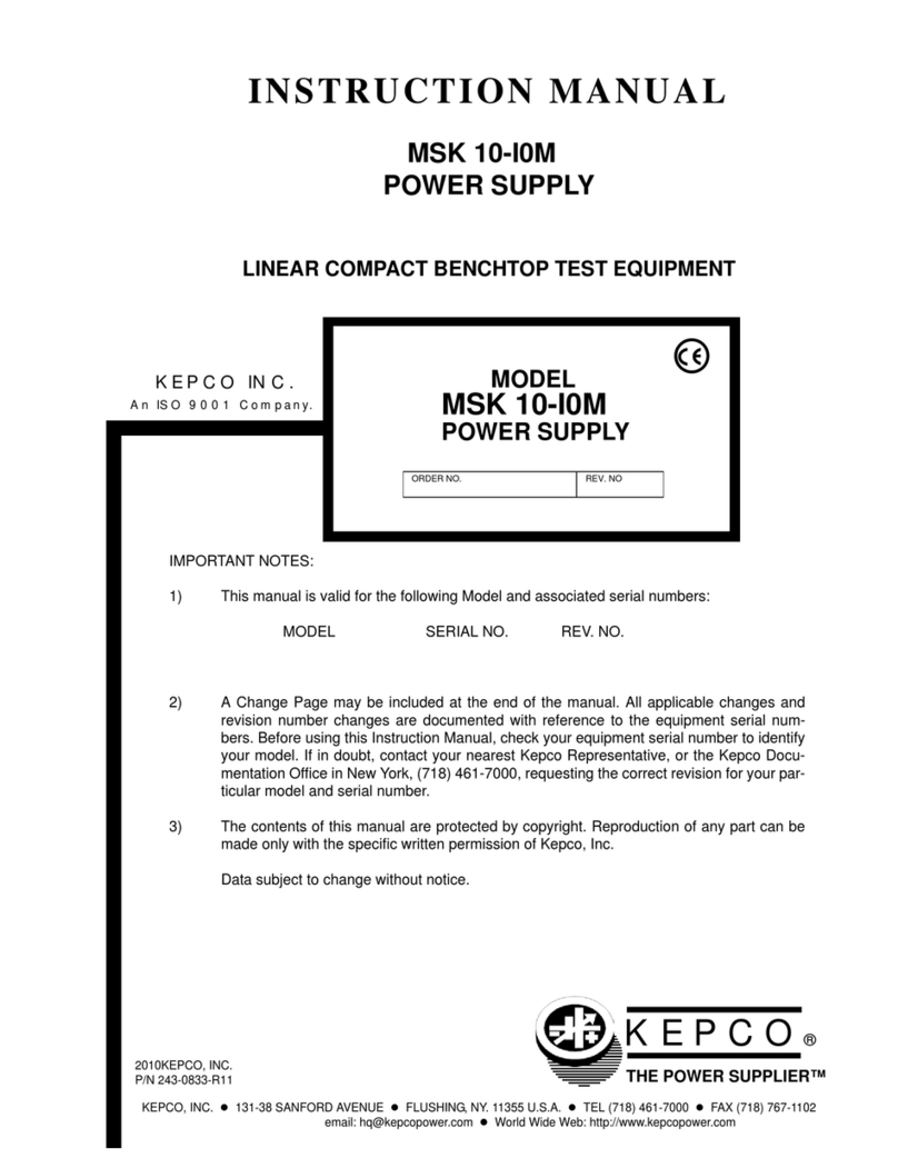 KEPCO MSK 10-I0M User manual
