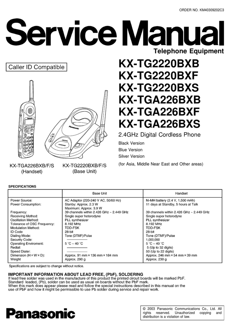 Panasonic KX-TG2220BXB User manual