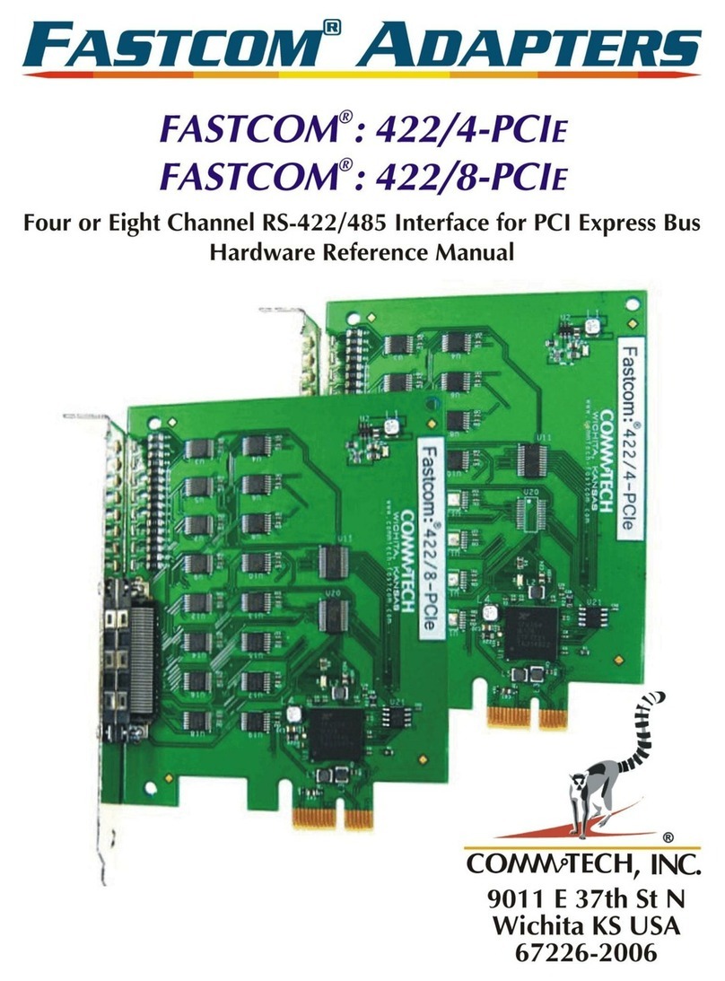 CommTech Fastcom 422/4-PCIe Reference manual