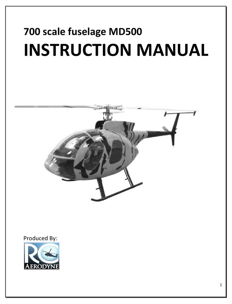 RO Aerodyne 700 scale fuselage MD500 instruction manual