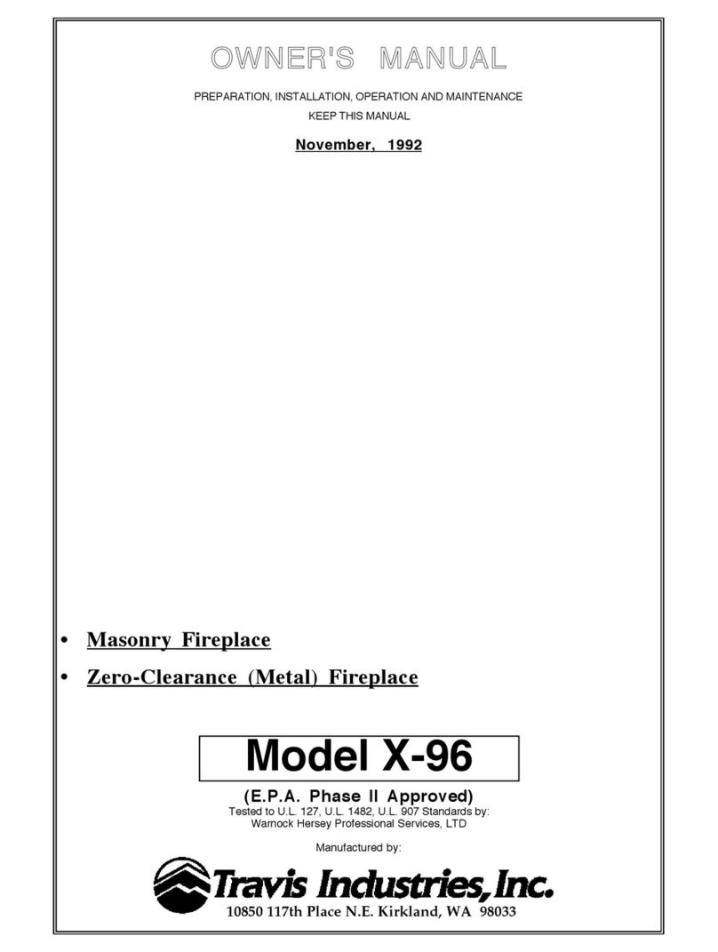 Travis Industries X-96 User manual