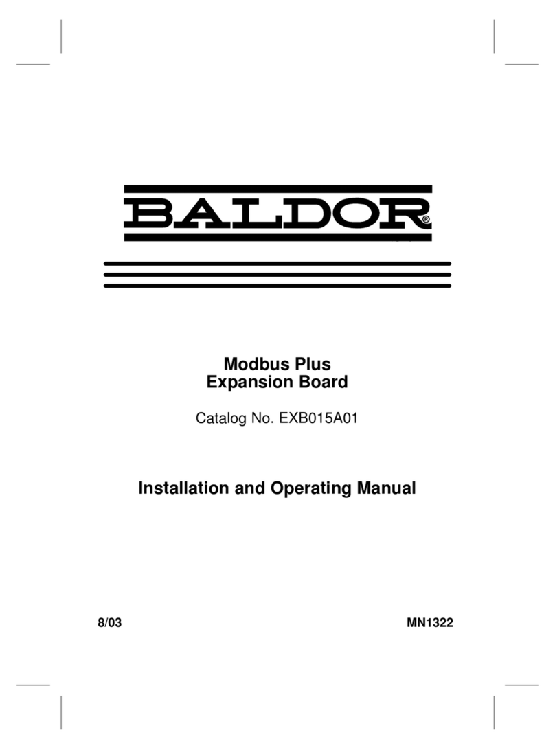 Baldor Modbus Plus Installation and operating manual
