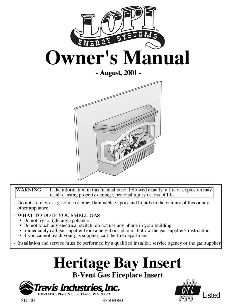 Lopi Heritage Bay Insert owner's manual
