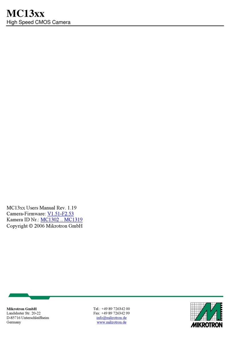 Mikrotron MC13xx User manual