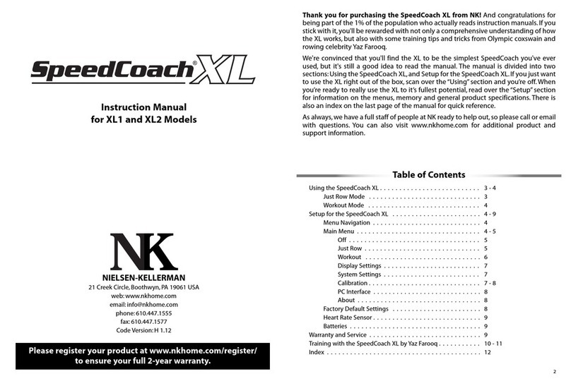 Nielsen-Kellerman SpeedCoach XL1 instruction manual