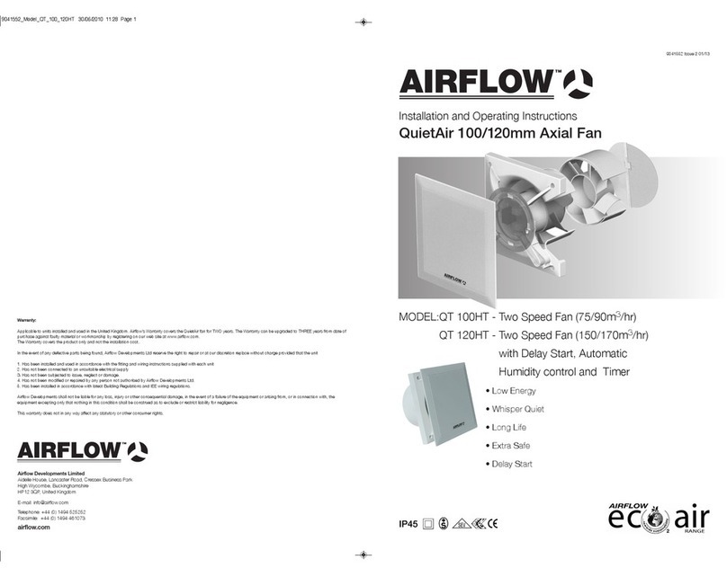 Airflow QuietAir 100 User manual