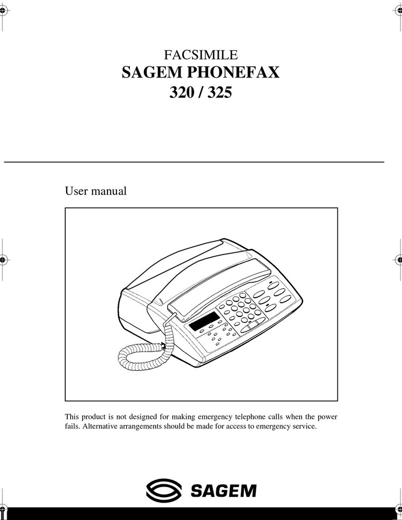 Sagem PHONEFAX 320 user manual