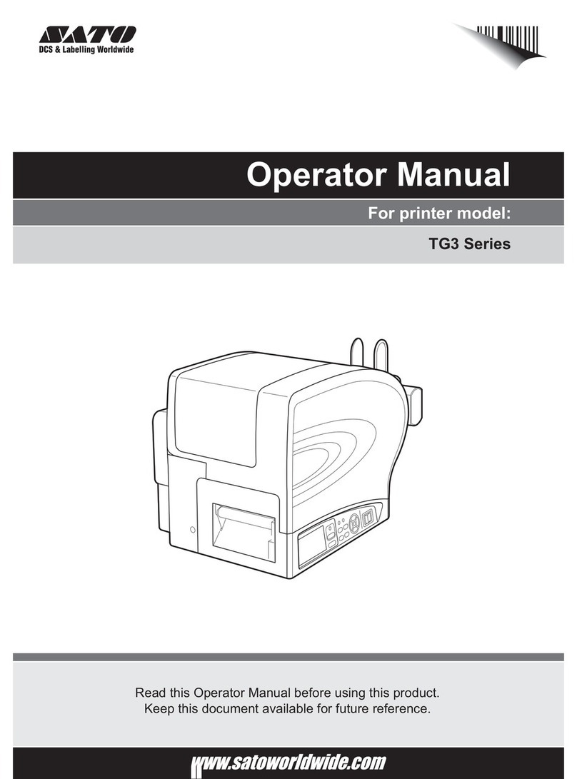 SATO TG3 Series User manual SATO TG3 Series User manual