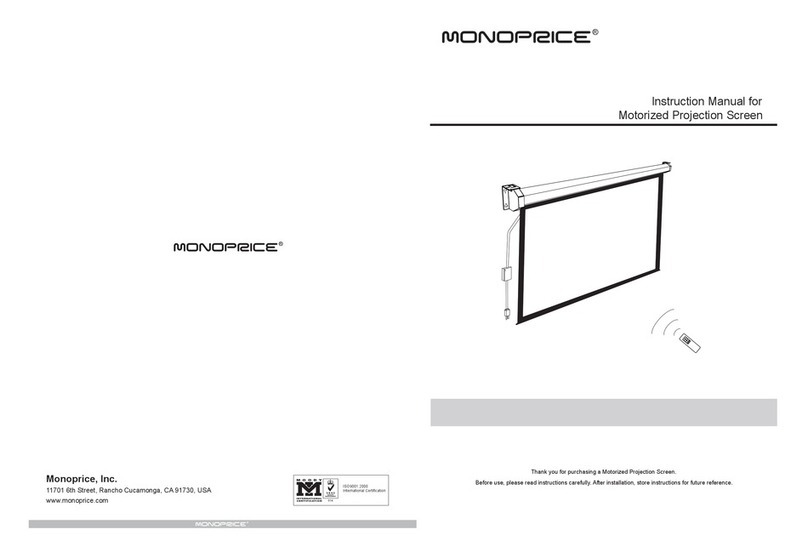 Monoprice Motorized projection screen instruction manual
