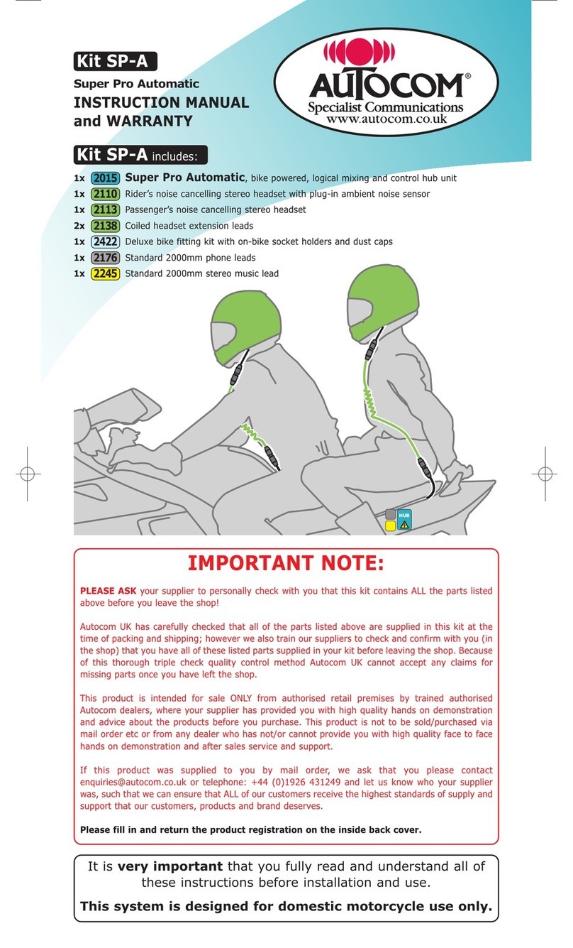 autocom Kit SP-A instruction manual