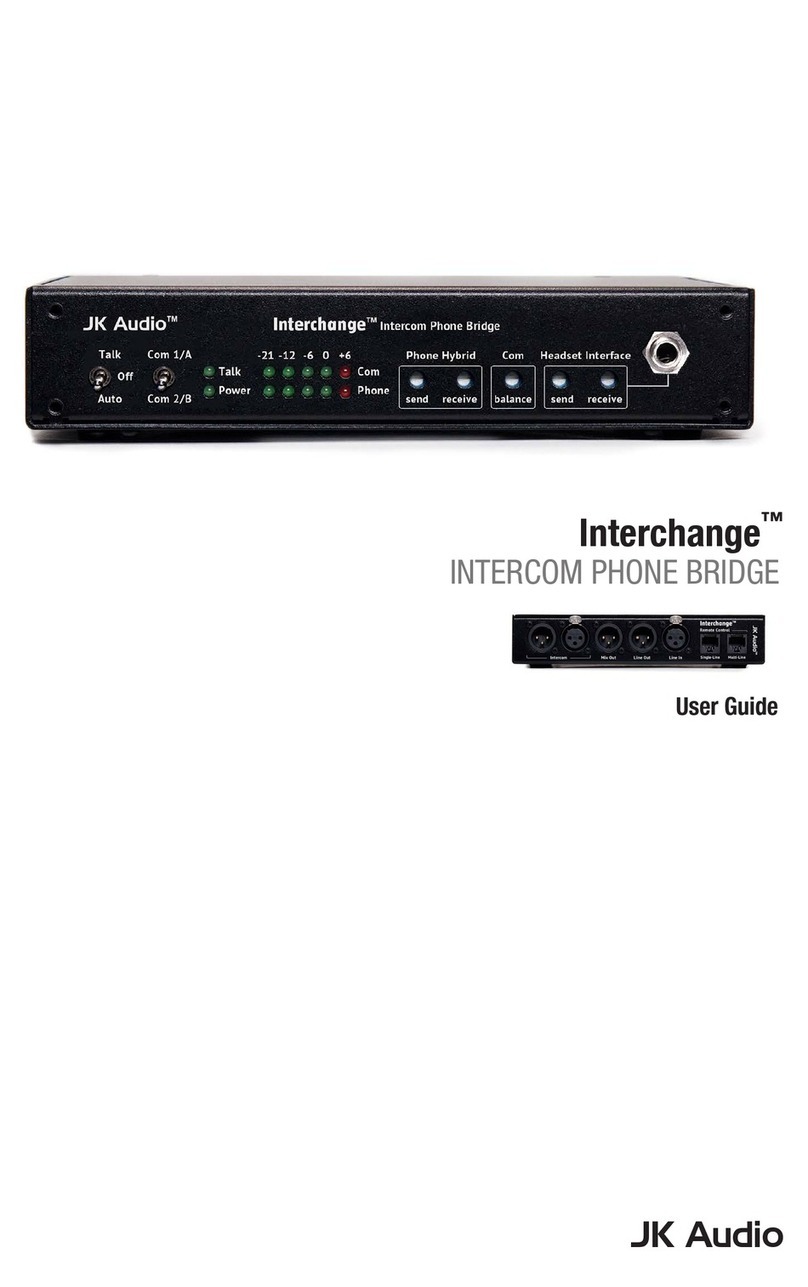 JK Audio Interchange User manual