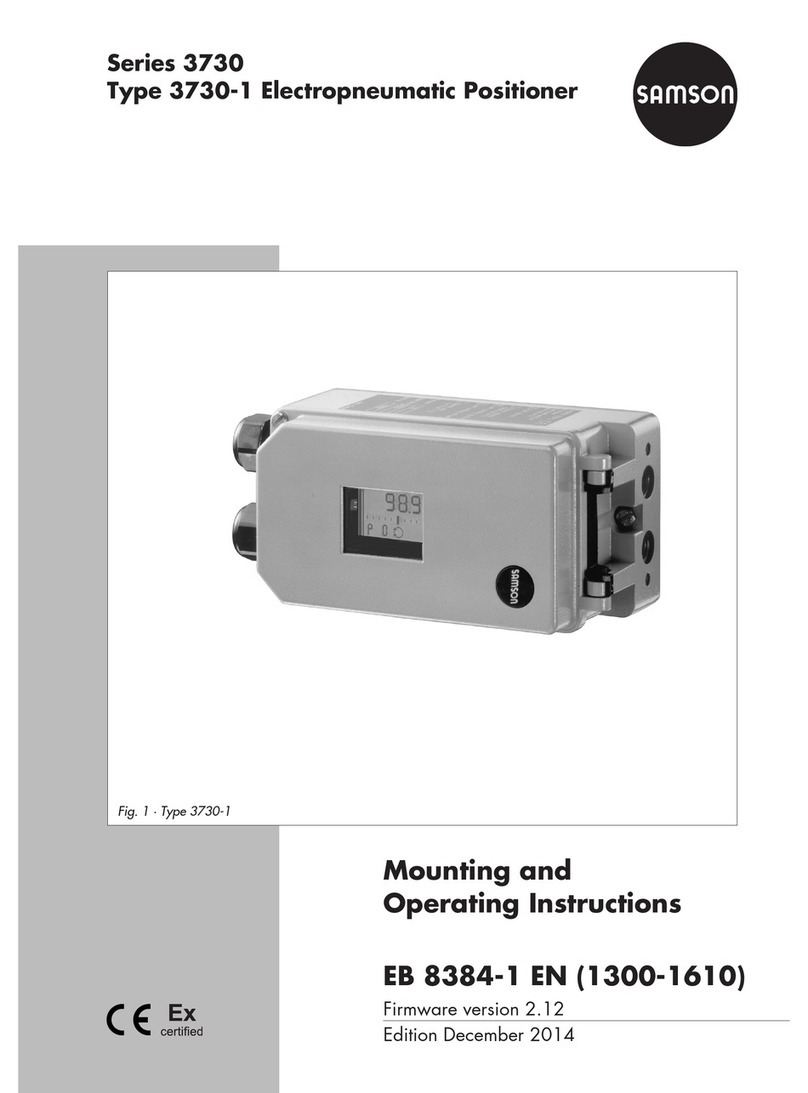 Samson 3730 Series Mounting and operating instructions