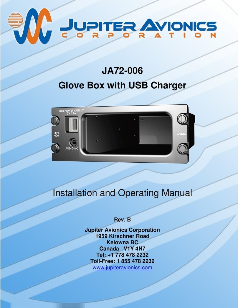 Jupiter Avionics JA72-006 Installation and operating manual