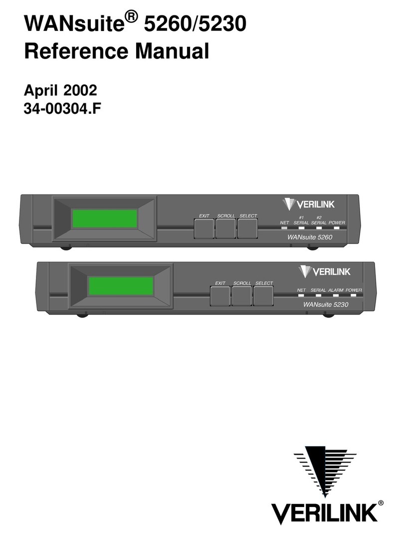 Verilink WANsuite 5260 User manual