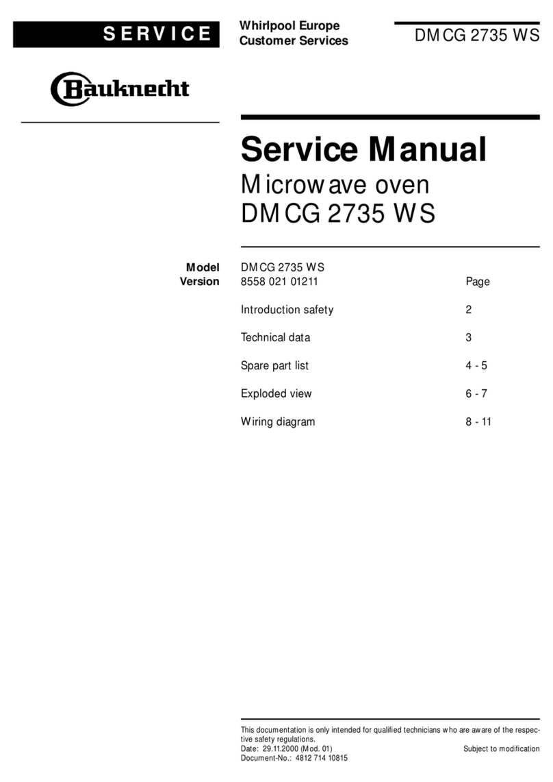 Bauknecht DMCG 2735 WS Service manual