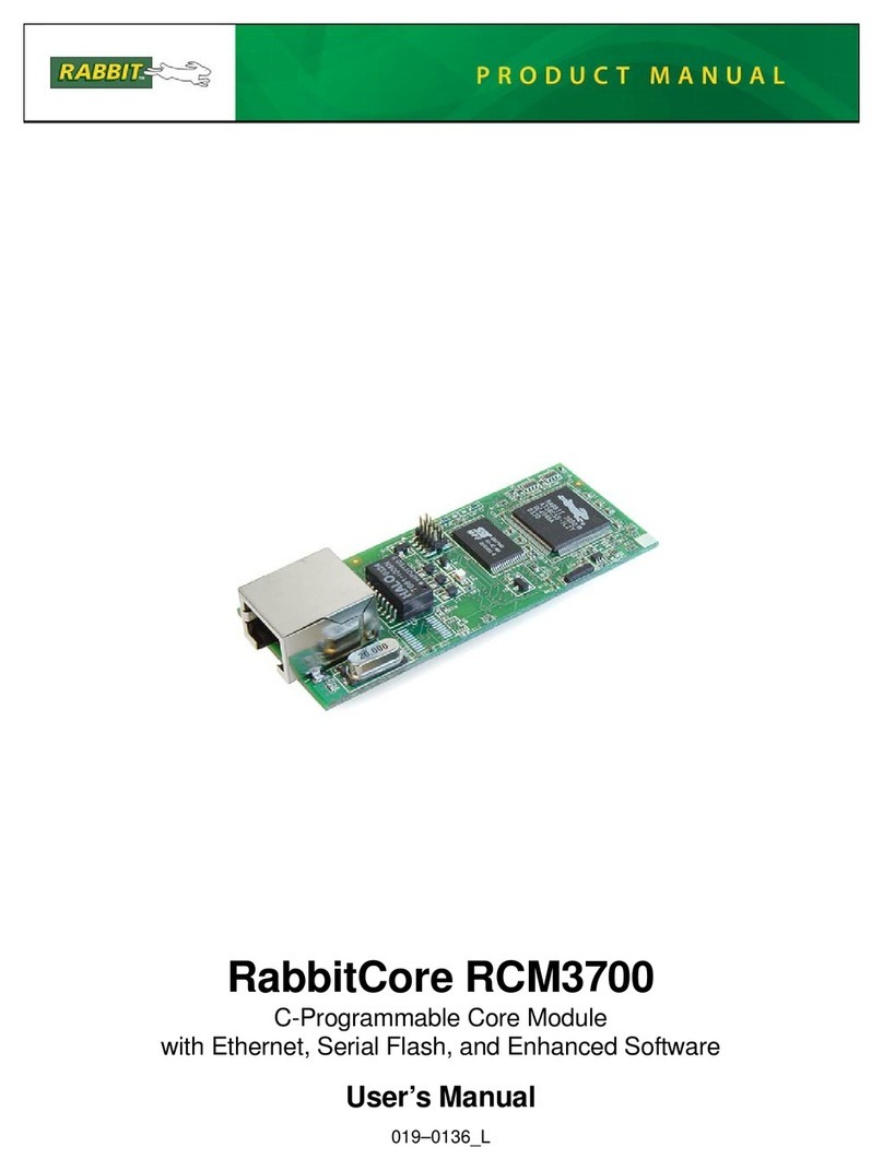 Rabbit RCM3700 User manual Rabbit RCM3700 User manual